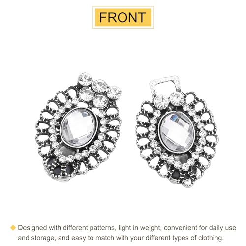 uxcell Vintage Sweater Clips, Cape Cloak Clasp Retro Cardigan Clips Shawl Collar Clasp Dress Shirt Brooch Clips for Women
