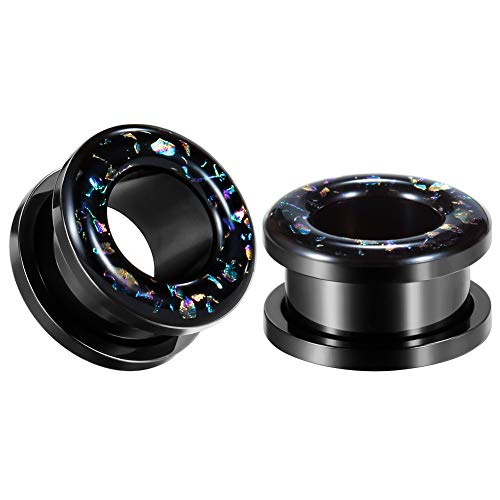 6PCS Set Fashion Screw Fit Ear Tunnels Plugs Gauges Stainless Steel Expander Stretcher Piercing Jewelry 0g-1" in 8mm-25mm - size: 19mm