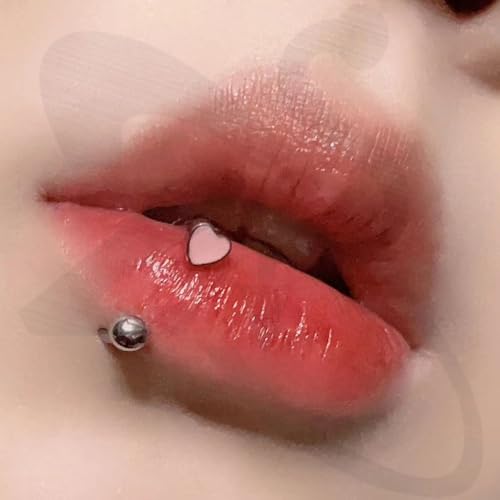 ZS 4Pcs Stainless Steel Heart Lip Rings Hoops Piercing, 16G C-shape U-shape Lip Rings, Internally Threaded Cartilage Helix Daith Earrings Jewelry for Women Men - color: C-shape Lip Rings, size: diameter:12mm