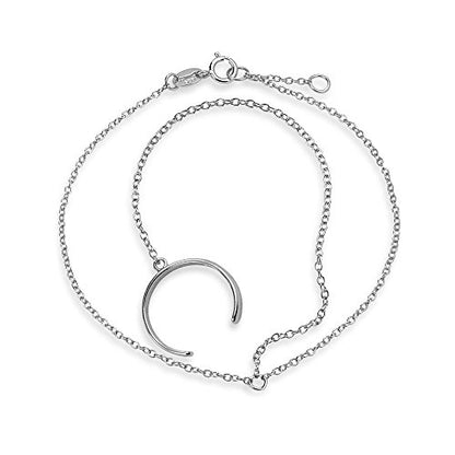 Delicate Hand Chain Ring & Bracelet .925 Sterling Silver 14K Gold Plated - color: Silver
