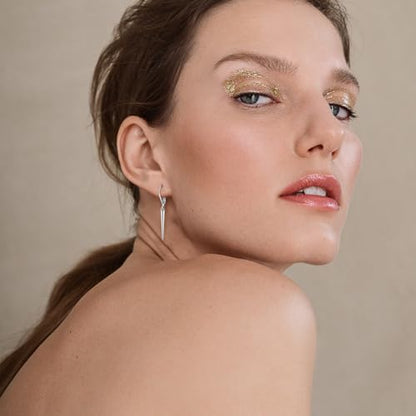 Leverback Earrings Dangle Earrings for Women Dangly Earrings Anniversary Birthday Gifts for Women - style: Spike Dangle Earrings-Silver