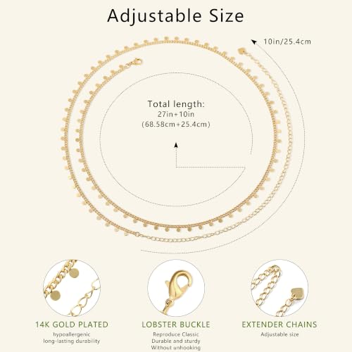 JINEAR 14K Gold Plated Waist Chain for Women Body Chain Belly Chains | Dainty Bead Chains Waterproof Summer Beach Bikini Accessories Gold Jewelry Belt Festival Outfits for Women - color: Small Glitter Body Chains