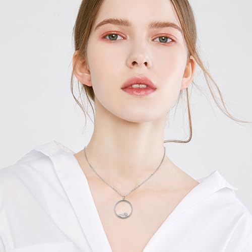 Beebeecraft 1 Box 2Pcs Floating Locket Charms with Glass Round Clear Photo Frame for Memory Picture Pendant Necklace Making - color: Stainless Steel Color