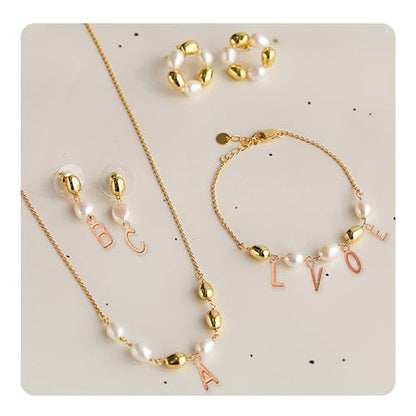 Alphabet Letter Charms - color: Rose gold