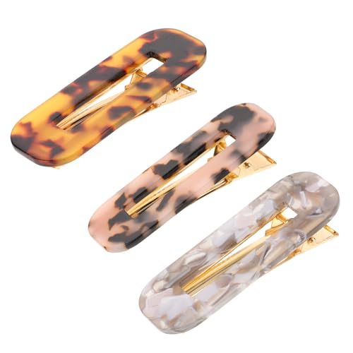 3pcs Acrylic Hair Clips Set Creative Fashion Bobby Pins Barrettes Hair Accessories Easy to Carry for Women and Stylish Styling Tool
