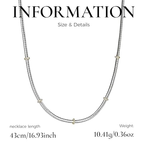 Handmade in Italy Necklace S925 Silver Twist Choker-Necklaces Minimalist Coil Craft Jewelry Mother's Day Christmas Gift for Women - color: 005-S