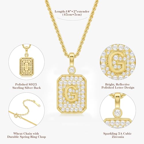 Initial Necklaces for Women 18K Gold Plated Letters Pendant Necklace Personalized Jewelry Birthday Gifts Wife Anniversary for Women Mom