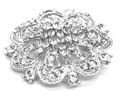 Belagio Enterprises 2 1/2-Inch Rhinestone Brooch | BW-171-182 - size: 2-1/2-Inch, style: BW-136