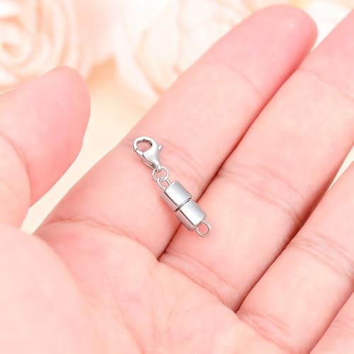 925 Sterling Silver Lobster Clasp for DIY Necklace Bracelet Jewelry Making, Double Spring Clasp with Closed Jump Rings, Necklace Extender Clasp Connector Bracelet Extension (Style 18) - style: Style 18