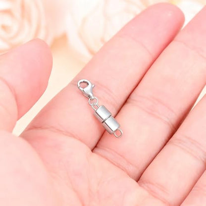 925 Sterling Silver Lobster Clasp for DIY Necklace Bracelet Jewelry Making, Double Spring Clasp with Closed Jump Rings, Necklace Extender Clasp Connector Bracelet Extension (Style 18) - style: Style 18