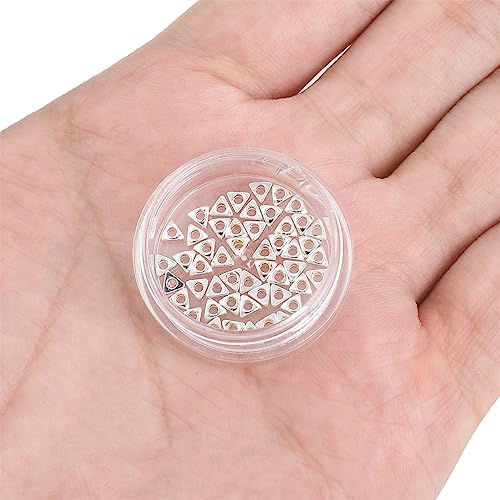 Silver Plated Triangle Spacer Beads 3x3mm 50pcs for Jewelry Making Findings Non Tarnish - color: Silver, size: 3x3mm Triangle