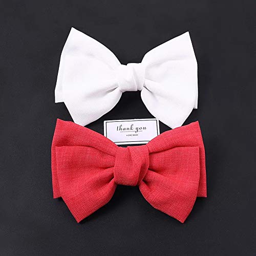 Hair Bow Clips, Stocking Stuffers for Women - French Hair Bows Barrette Hair Accessories for Adults Women Girl and Ladies - Ideal Gift for Birthday,Daily Wear and Holiday Present (6pcs)