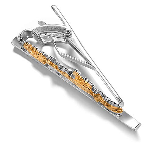 Yoursfs Unique Ship Car Tie Clips for Men Novelty Cool Transportation vehicles Tie Clip Bar Pins Men's Fashion Jewelry - style: Gold Silver Ships
