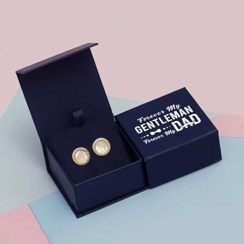 LeCalla 925 Sterling Silver Men's Cufflink | Silver Cufflinks For Men Jewelry | 14K Gold-Plated Cufflinks Business Wedding Shirt Accessories Gift for Son, Father, Husband - style: MOP Greek-Key with Customized Box