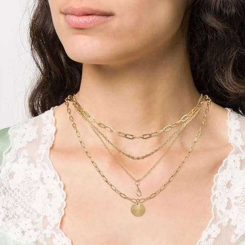 HUASAI Boho Necklaces for Women Dainty Layered Choker Necklace Bohemian Turquoise Necklace Statement Jewelry Western Cowgirl Country Concert Outfits Accessories - color: Z Disc