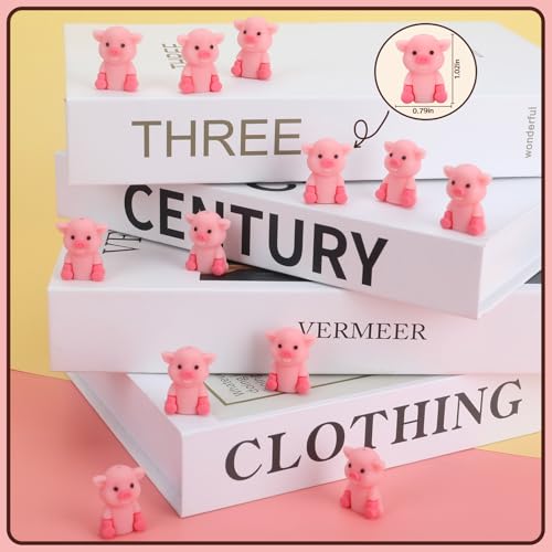 12pcs 3D Pig Silicone Focal Beads for Pens | Focal Beads for Keychain Making,Pens,Bracelet,Necklace Crafts,Bulk Silicone Beads for DIY（3D Pig） - color: 3D Pig