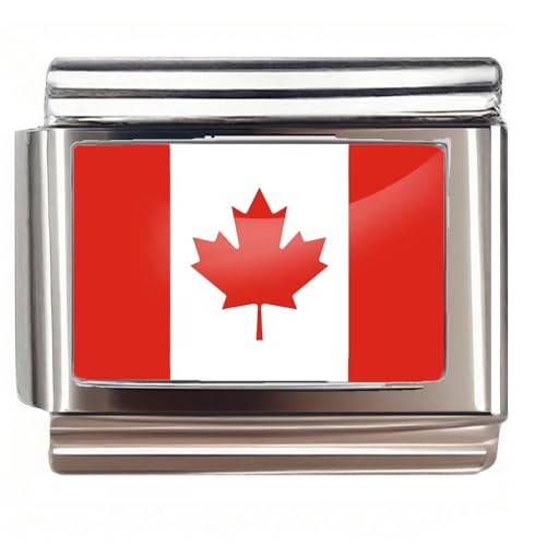 Italian Bracelet Charm,9mm,United Arab Emirates,Country & Culture > Flag - color: Canada