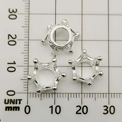 iloveDIYbeads 60pcs Mixed Antique Silver Bronze Gold 3D King Crown Loose Spacer Bead,Craft Supplies Crown Charms for Jewelry Making Accessory Findings (M264) - color: Crown Charms