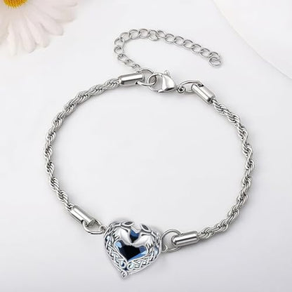 Animal Bracelet for Women 925 Sterling Silver Celtic Dragon/Horse/Wolf Bracelet Adjustable Bracelet Cute Animal Jewelry Gift for Women - style: 02-Celtic Wolf Bracelet