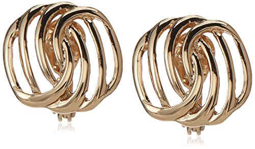 Napier Gold-Tone Twisted Clip-On Earrings