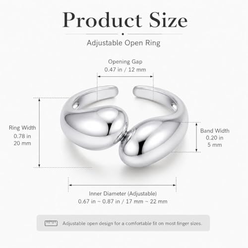 Roe Dolph Chunky Gold Rings for Women Stackable Statement Ring Set | Mixed sculptural shapes and polished surfaces create bold stacking combinations for parties dinners and everyday outfits - color: B2