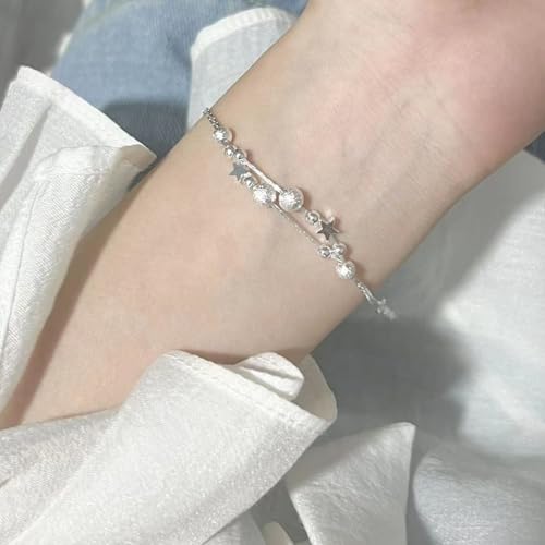 925 Sterling Silver Plated Heart Charm Bracelet for Women - Dainty Chain Love Gift Idea - style: Style4