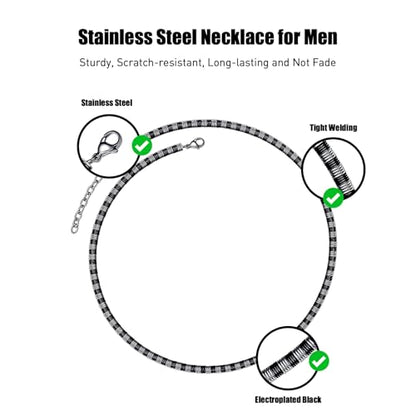 Stainless Steel Chain Necklaces,Rolo Chain Necklace for Men Women,Unique Fashion and Charm Jewelry, Silver Tone Chain,Stainless Steel Adjustable Link, Gifts for Friends/Husband/Dad - style: 1468