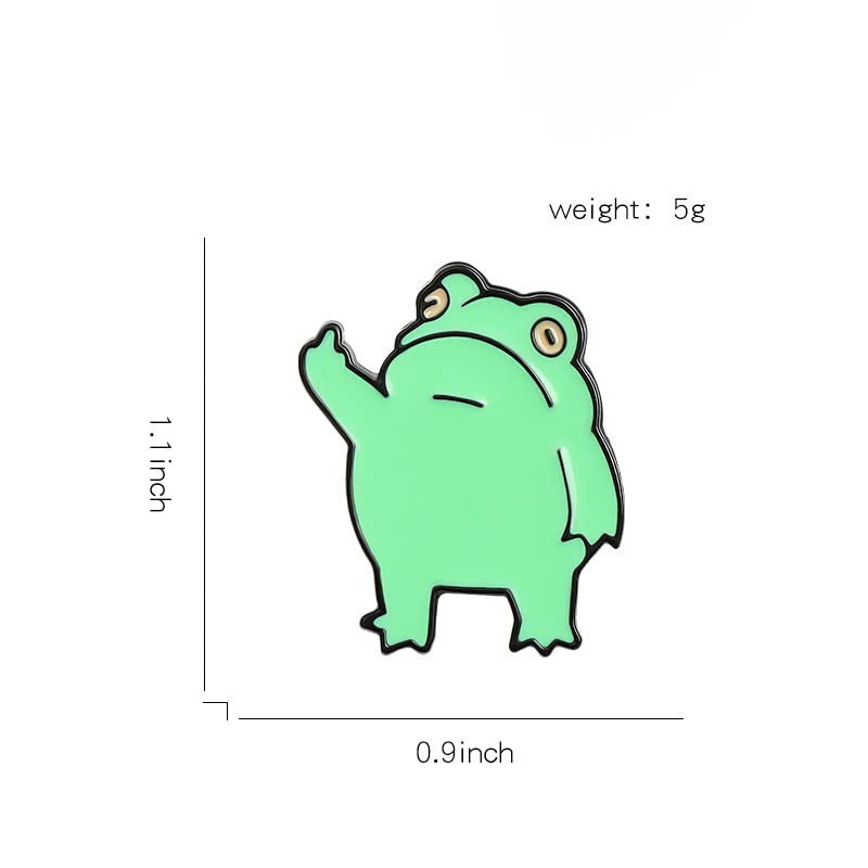 Cute Enamel Lapel Pins Set Brooches Pin Badges Frog Brooch Pins for Backpacks Clothes Bags