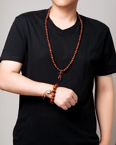 Natural Wooden Bracelet Adult Spring Bracelet Bead Dia. 0.8 inch 12 Beads 1pc - style: LightBrown