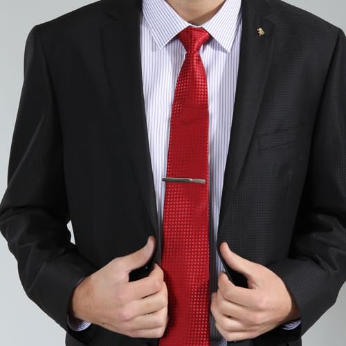 Yoursfs Black Matte Skinny Tie Clips For Men Classic Shiny Tie Bars Stainless Steel Personalized Tie Clip Suitable for Wedding Anniversary Business - style: Black Matte Skinny Tie Clips