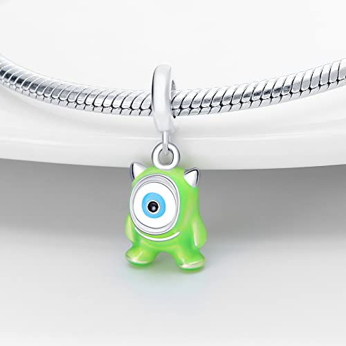 Pandach 925 Sterling Silver Charms for Bracelet&Necklace Dangle Pendant Bead with 5A Cubic Zirconia Stones,Jewelry Beads Gifts for Women - style: Big Eyed Monster Charm