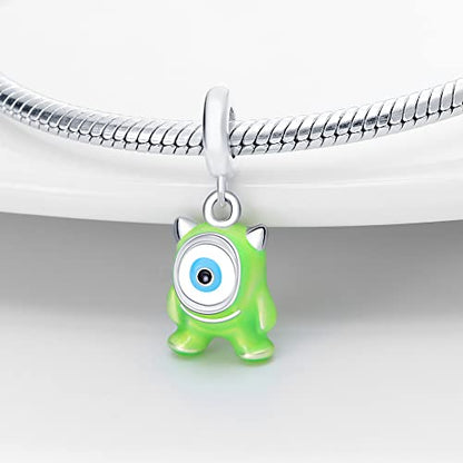 Pandach 925 Sterling Silver Charms for Bracelet&Necklace Dangle Pendant Bead with 5A Cubic Zirconia Stones,Jewelry Beads Gifts for Women - style: Big Eyed Monster Charm