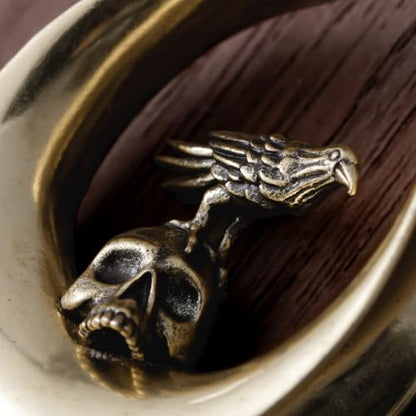 ERKUOO 2PCS 0g 00g-1" Gothic Golden Raven Skull Saddle Ear Gauge Spider Web Double Flared Plug Tunnels Expander Piercing Jewelry For Women Men 8mm-25mm - color: #3 Gold, size: 1"=25mm