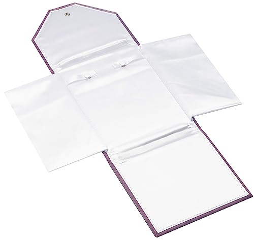Velvet Necklace Jewelry Travel Folder Storage Display Case (Dark Purple) - color: Dark Purple
