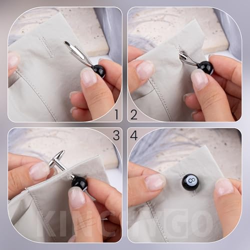2 Pack Black 8 Ball Cufflinks Billiard Ball Cufflink Shirt Accessories for Men