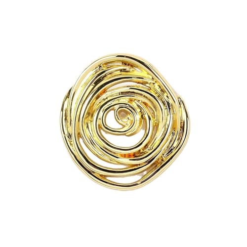 Minimalist Spiral Brooch Pins for Women Men Metal Corsage Unique Geometric Swirl Brooches Lapel Badge for Suit Coat Jacket Clothes Accessories Unisex Costume Jewelry Graduation Party - color: Gold