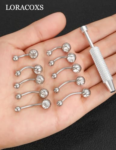 Long Belly Button Rings, Navel Piercing Jewelry for Women | 16mm 14mm 12mm 10mm 8mm Stainless Steel Extral Long Bar 14G - size: 8/10/12/14/16MM