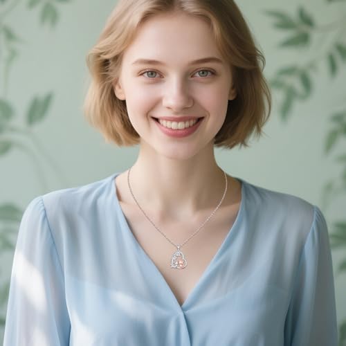 Heart Animal Necklace 925 Sterling Silver Cute Animal Pendant Jewelry Birthday Gifts for Women Girlfriend Mom Animal Lovers - style: 4-2 Pig