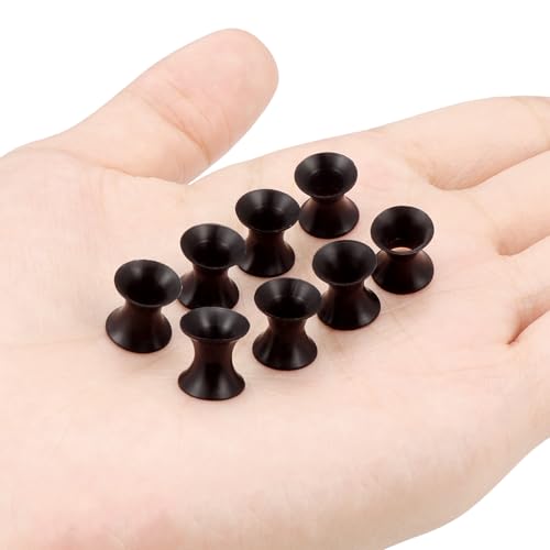 10G-50mm Thin Black Silicone Ear Gauges Tunnels Rubber Ear Plugs Gauges Double Flared Flexible Tunnel Earrings for Women Men - color: 4G = 5mm
