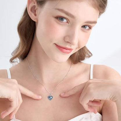 YFN Locket Necklace 925 Sterling Silver Heart Locket Necklace that Holds Pictures for Women Jewelry Gifts - style: Retro