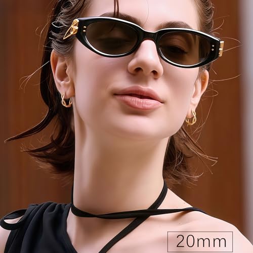Gold Hoop Earrings for Women 14K Gold Earrings for Women | Twist CZ Gold Hoop Earrings 14K Gold Hoop Earrings Hypoallergenic Lightweight Gold Hoop Earrings for Women 20/25/30/40/50mm - size: 20MM