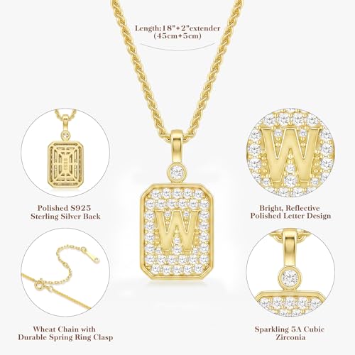 Initial Necklaces for Women 18K Gold Plated Letters Pendant Necklace Personalized Jewelry Birthday Gifts Wife Anniversary for Women Mom