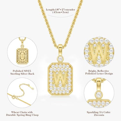 Initial Necklaces for Women 18K Gold Plated Letters Pendant Necklace Personalized Jewelry Birthday Gifts Wife Anniversary for Women Mom