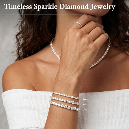 925 Sterling Silver Bracelets for Women Stack, Trendy Tennis Bangle Cuff Jewelry Set 14K Gold Plated, Adjustable Bracelet Set for Wrist Essentials, Women Fashion Watch Band Acecessories - style: Bracelet_3pcs(Silver Tennis Set)