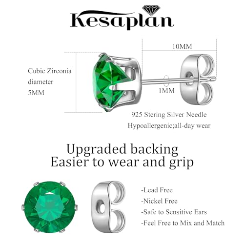 Multicolor Crystal Dangle Studs Earrings Set for Women 925 Silver Hypoallergenic Dangle Earrings Leverback Drop Earring Fashion Cubic Zirconia Leverback Stud Earring Sets Trendy Cubic Zirconia Jewelry Gifts for Women - style: 12-S-S