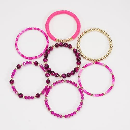 Boho Wooden Beads Bracelets Bohemian Bracelet Stack for Men Women Wood Beaded Bracelet Set - color: I