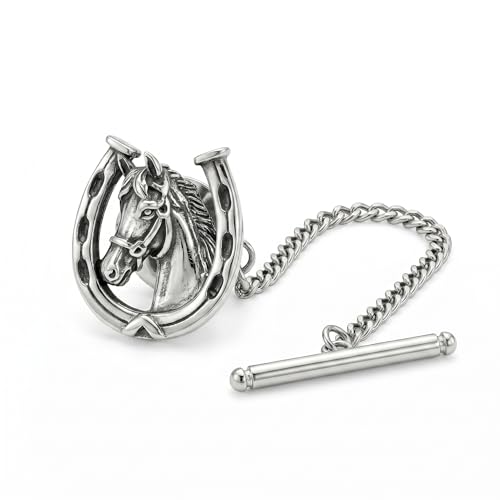 Horse/Airplane Tie Tack Sterling Silver Tie Pin Shirt Suit Accessory Jewelry Gifts for Men - color: Horse