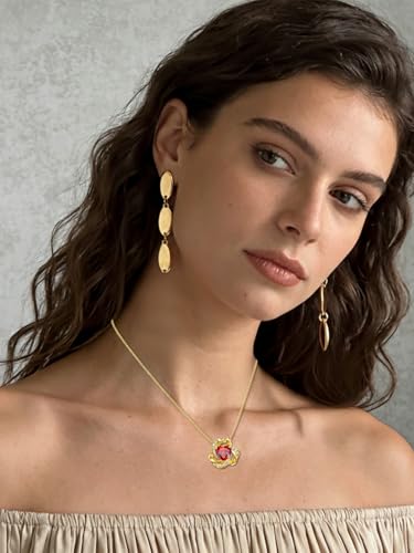 Midari 18K Gold Love Knot Necklace Love Knot Pendant Necklace with 12 Months Birthstones I Love You Forever Jewelry Gifts for Women Mom Her - color: 01-January