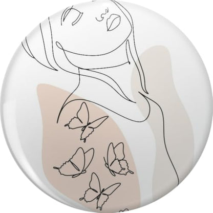 Minimalist art print. Line Ar Woman Metal Lapel Pin Tie Tack Pinback 0.75"
