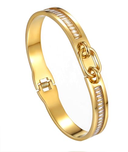 hotoo Gold Plated Bangle Bracelet for Women - style: Clasp